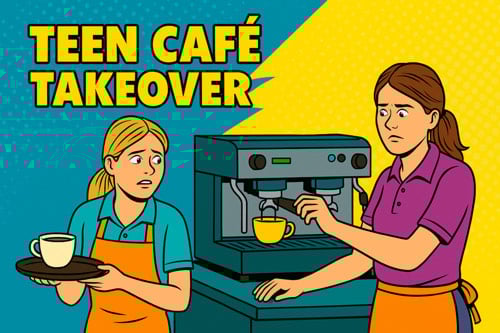 Teen cafe takeover
